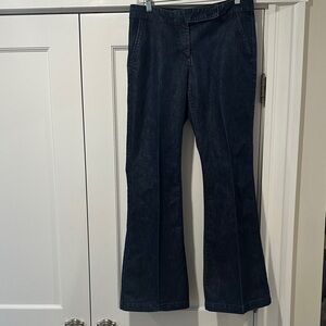 Express Low Rise Dark Wash Flared Trouser Jeans